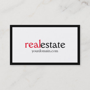 Visita Black White Red Real Estate Agent - Tarjeta de neg