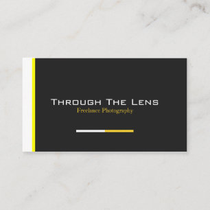 Visita Black, Yellow, White Stripe moderno - tarjeta de v