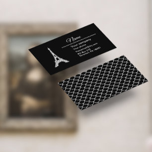 Visita Bling Eiffel Tower sobre la elegante tarjeta de vi