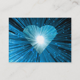 Visita Blue Heart tarjeta de negocios azul chubby