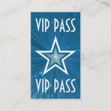 Blue Star 'VIP PASS' tarjeta de negocios espalda b