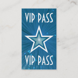 Visita Blue Star 'VIP PASS' tarjeta de negocios espalda b