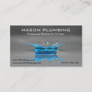 Visita Blue Water Drop - Plumber - Tarjeta de presentaci