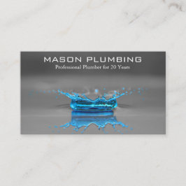 Visita Blue Water Drop Splash - Plumbing - Tarjeta de vis