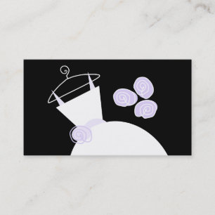 Visita Boda Gown Purple tarjeta de negocios púrpura negro