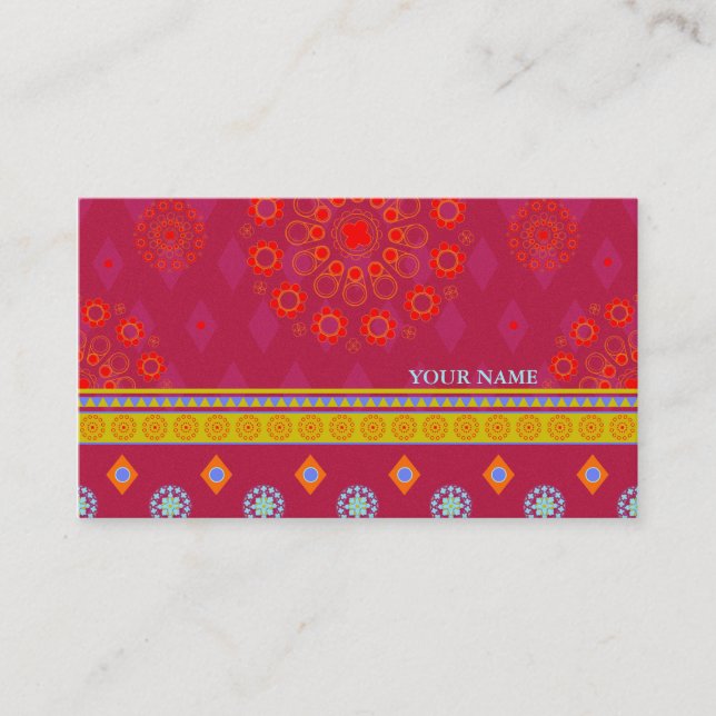 Visita BOHO1 Mandala - Tarjeta de presentación (Anverso)