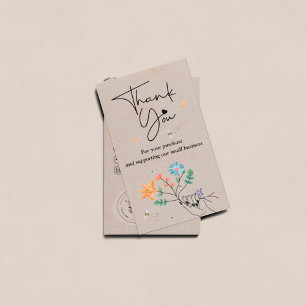 Visita Boho Spring Flowers - Tarjeta de presentación