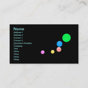 Visita Bolas de colores - Tarjeta de presentación