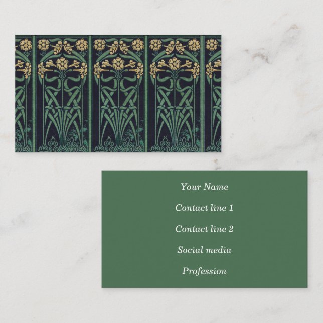 Visita Bonita tarjeta de llamadas de espina de libro (Anverso / Reverso)