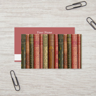 Visita Bonita tarjeta de llamadas de Spines de Libros (Be