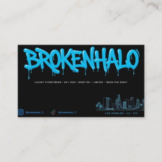 Visita BROKENHALO Tarjeta de Negocio de Ropa de Calle de