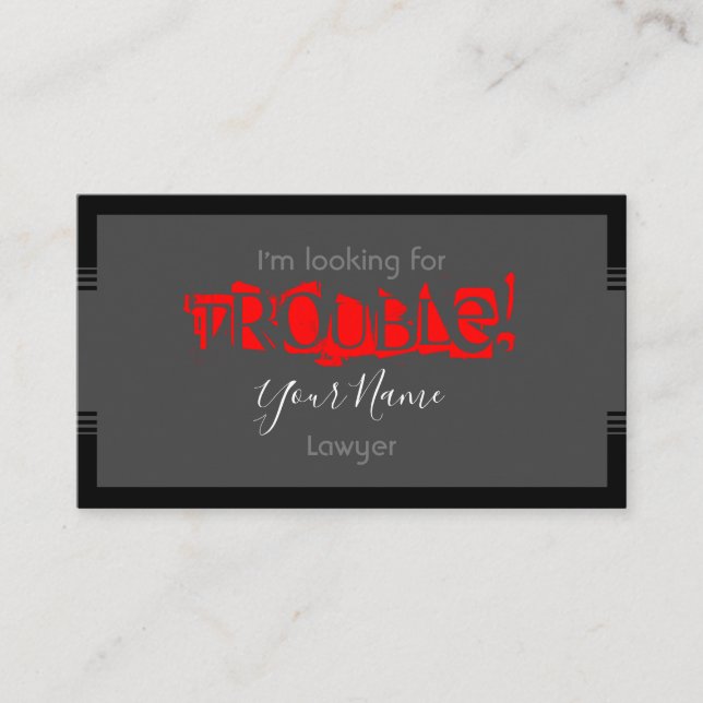 Visita Buscando problemas abogados tarjeta de negocios (Anverso)