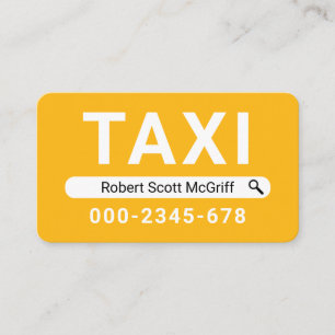 Visita Búsqueda Creativa Tarjeta Taxi de tu Nombre