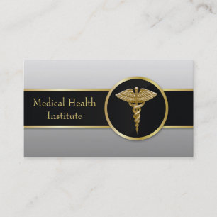 Visita Caduceo médico profesional del oro - tarjeta de