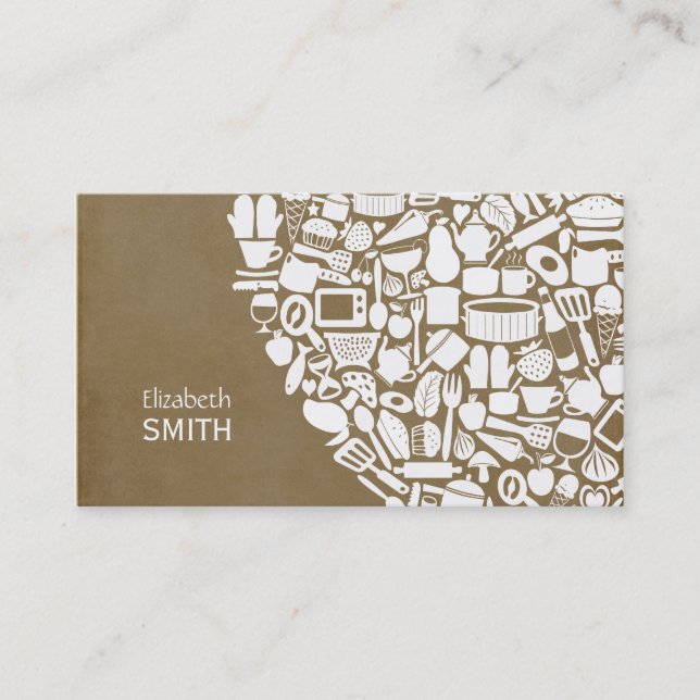 Visita Café de Foodies del cocinero que cocina la tarjeta (Anverso)