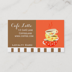 Visita Cafe moderno Tarjeta de Lealtad para el café