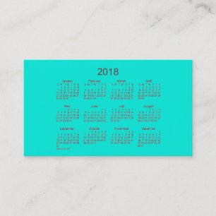 Visita Calendario 2018 de la turquesa por la tarjeta de
