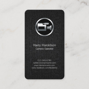 Visita Cámara de operador de cámara Tarjeta de presentaci