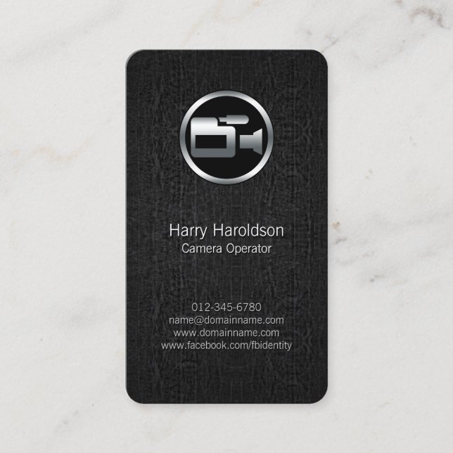 Visita Cámara de operador de cámara Tarjeta de presentaci (Anverso)