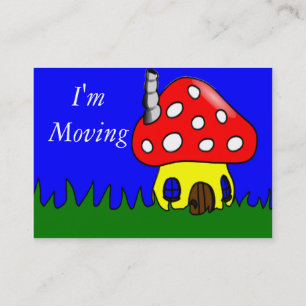 Visita Cambio de la casa de la seta de tarjeta de la