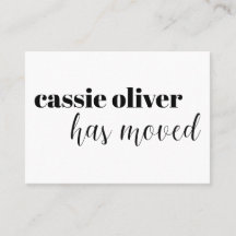 Cambio moderno de la tarjeta de dirección para una