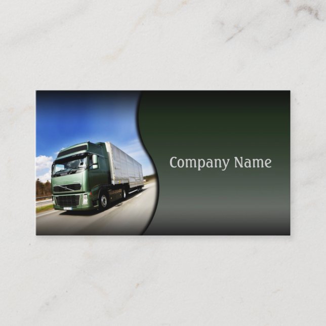 Visita Camión Verde En La Tarjeta De Carretera (Anverso)