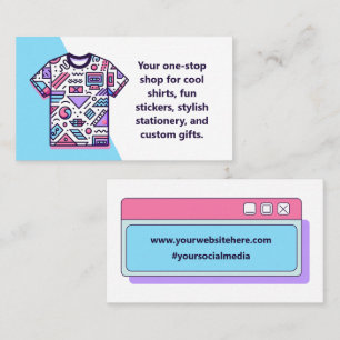 Visita Camiseta de negocio pequeño personalizable Tarjeta