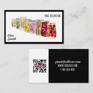 Visita Canalización QR Code Chef tarjeta de presentación