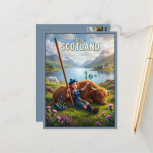 Visita caprichosa a Escocia Tarjeta postal 3D Ness