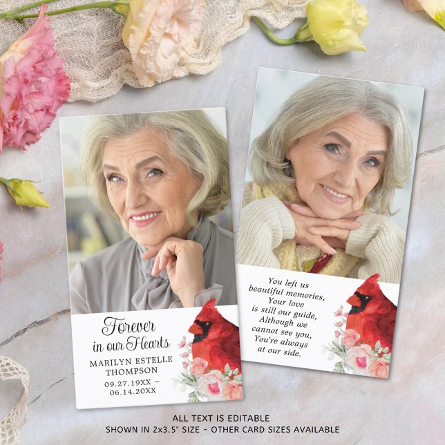 Visita Cardinal Memorial 2 fotos Tarjeta de Oración Flora (Subido por el creador)