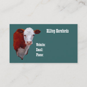 Visita Carne de vaca de Hereford: Tarjeta de visita: Arte
