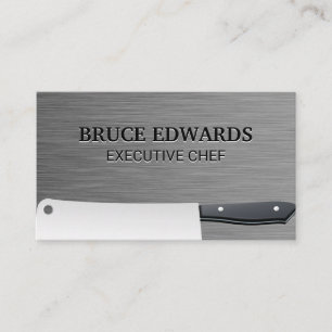 Visita Carnicero metálico Knife - Tarjeta de presentación