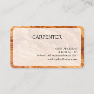Visita CARPENTER Tarjeta de presentación editable