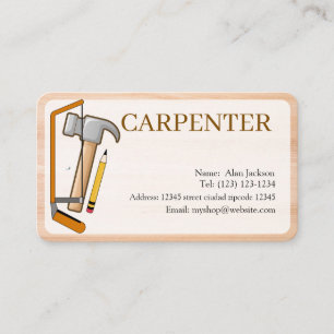 Visita CARPENTER Tarjeta de presentación editable