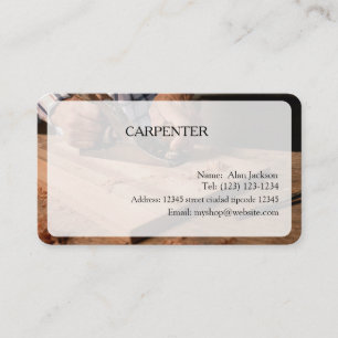 Visita CARPENTER Tarjeta de presentación editable