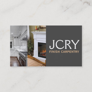 Visita Carpintería de fin, tarjeta de presentación de c