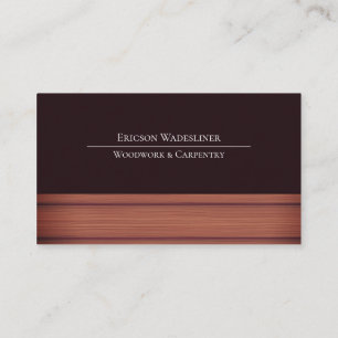 Visita Carpintero de madera marrón de madera tarjeta de