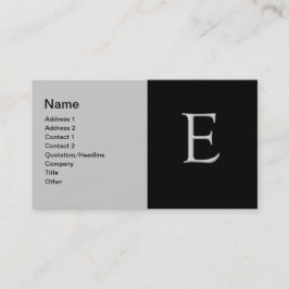 Visita Carta de presentación "E" Tarjeta de presentación