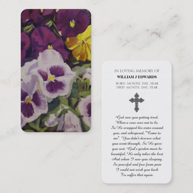 Visita Celebración de la tarjeta de simpatía por las flor (Anverso / Reverso)