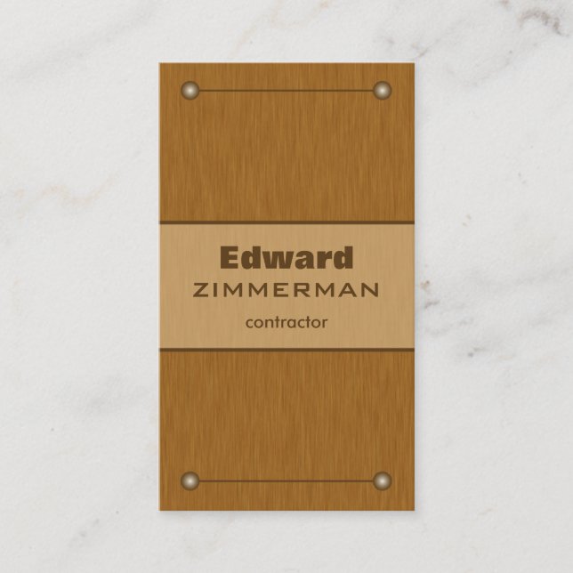 Visita Cepillado Metalizado: Tarjeta de presentación text (Anverso)