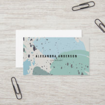 Cepillo gris azul moderno roza tarjeta de presenta