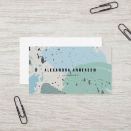 Visita Cepillo gris azul moderno roza tarjeta de presenta