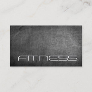 Visita Chalkboard Gray Fitness Sport Tarjeta de presentac