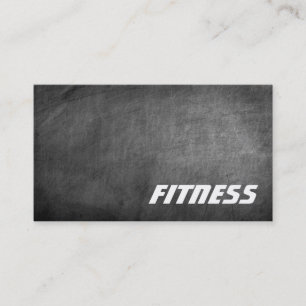 Visita Chalkboard Gray Fitness Sport tarjeta de presentac