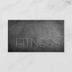 Visita Chalkboard Gray Fitness Sport Tarjeta de presentac