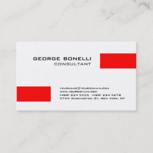 Visita Charm Red Stripes White Consultant Tarjeta de Nego