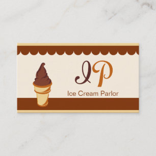 Visita Chestnut Chocolate Brown Ice Cream Tarjeta de pres