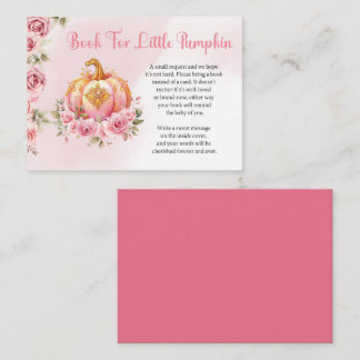 Visita Chica de calabaza rosa otoño - Tarjeta para bebé