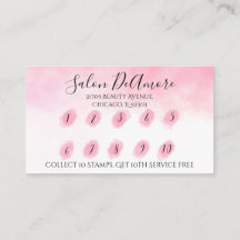 Chica de tarjeta de fidelidad/sello con color de a