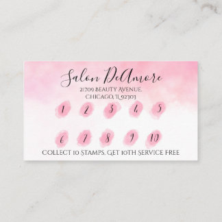 Visita Chica de tarjeta de fidelidad/sello con color de a